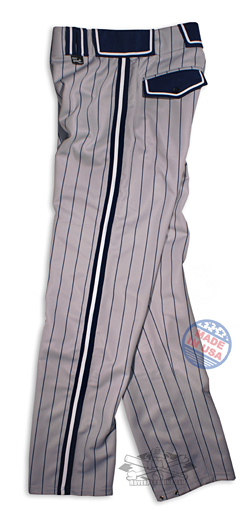 Pinstripe Classic Yanks: Grey-Navy Pins, Navy/Wht